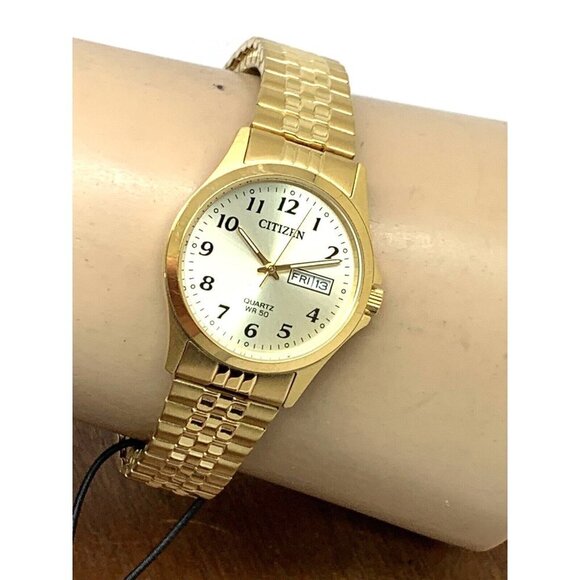Citizen Women's Watch EQ2002-91P Quartz Gold Dial Petite 26mm Expansion … - Picture 10 of 13